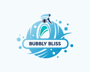 Cleaning Spray Bottle  logo design