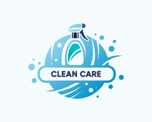 Cleaning Spray Bottle  logo design