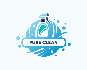 Cleaning Spray Bottle  logo design