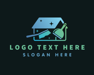 Clean - Janitorial House Cleaning logo design