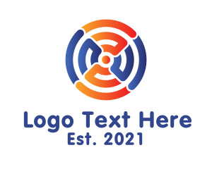 Radiation - Wi-Fi Tech Circle logo design