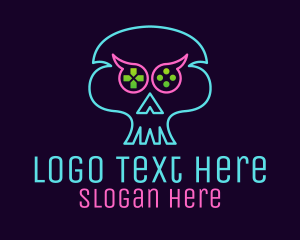 Game Clan - Ghost Skull Game Controller logo design