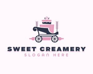 Cake Baking Carriage logo design