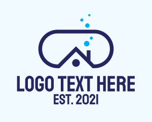 Diving - Blue Diving House logo design