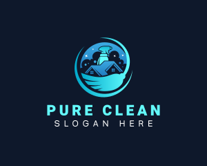 Cleaning Broom House logo design