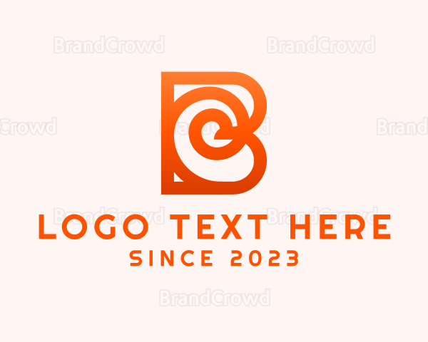 Modern Spiral Letter B Logo