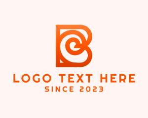 Company - Modern Spiral Letter B logo design