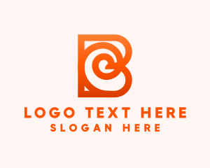 Firm - Modern Spiral Letter B logo design