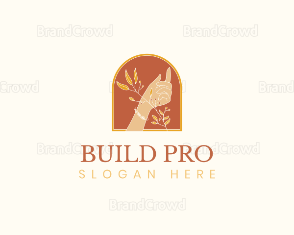 Elegant Flowers Hand Logo