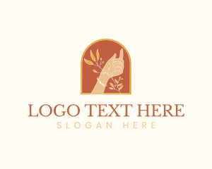 Theraphy - Elegant Flowers Hand logo design