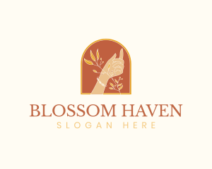 Flowers - Elegant Flowers Hand logo design