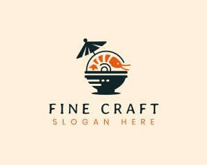 Asian Shrimp Bowl logo design