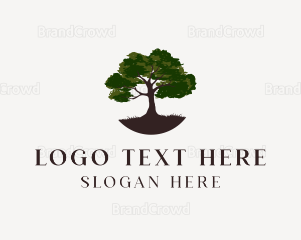 Rustic Tree Landscape Logo