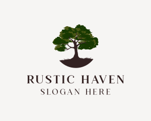 Rustic Tree Landscape logo design