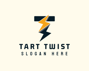 Electrical Voltage Letter T logo design