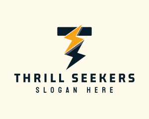 Electrical Voltage Letter T logo design