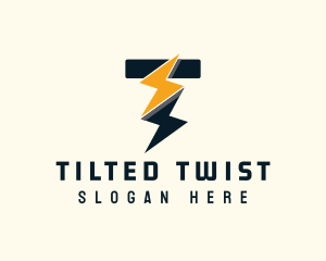 Electrical Voltage Letter T logo design