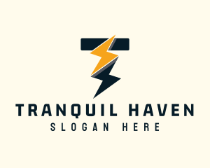 Electrical Voltage Letter T logo design