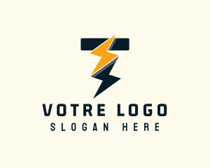 Charging - Electrical Voltage Letter T logo design