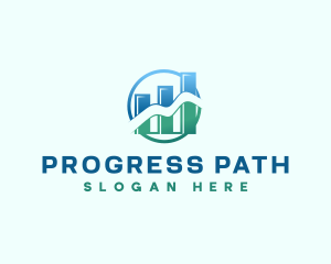 Progress FInancial Graph logo design