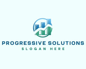 Progress FInancial Graph logo design