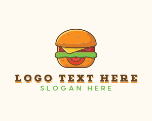 Pastrami Burger - Burger Sandwich Cafe logo design