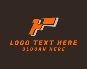 Shoot - Pistol Letter P logo design