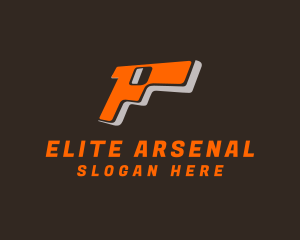 Arsenal - Pistol Letter P logo design