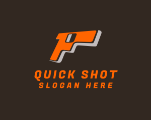 Shoot - Pistol Letter P logo design