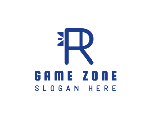 Lettermark Z - Rocket Video Game Letter R logo design