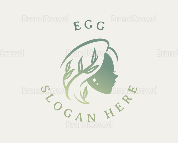 Natural Leaf Woman Logo