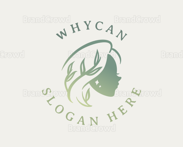 Natural Leaf Woman Logo