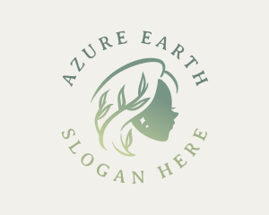 Natural Leaf Woman logo design