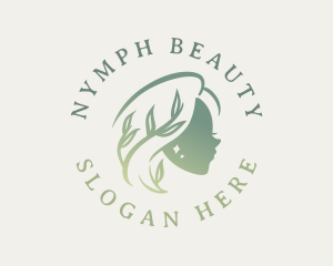 Nymph - Natural Leaf Woman logo design