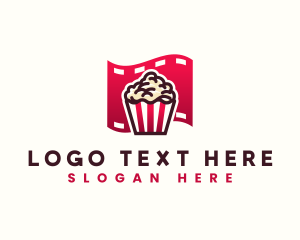 Snack - Popcorn Film Strip Media logo design