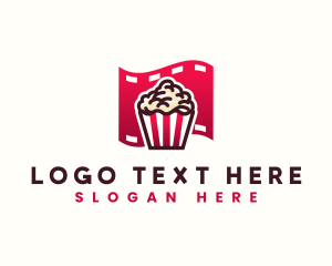 Popcorn Film Strip Media Logo