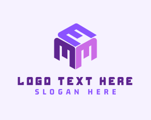 Modern Tech Cube logo design