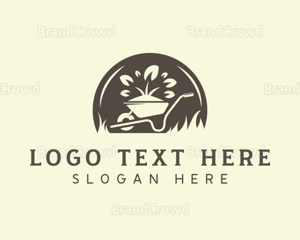 Garden Landscaping Wheelbarrow Logo