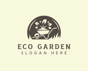 Garden Landscaping Wheelbarrow logo design