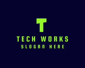 Tech Green Computer logo design