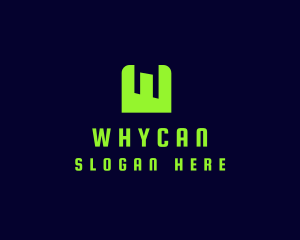 Teenager - Tech Green Computer logo design