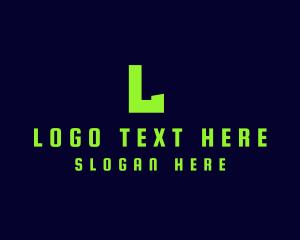 Video Game - Tech Green Computer logo design