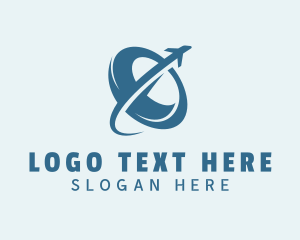 Tour Guide - Blue Aviation Plane Travel logo design