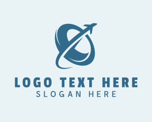 Travel Blogger - Blue Aviation Plane Travel logo design