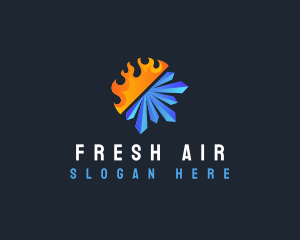 Hot Cold Ventilation logo design