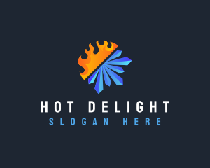 Hot Cold Ventilation logo design