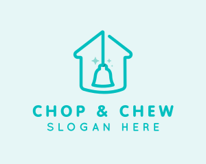 Clean Housekeeping Broom Logo