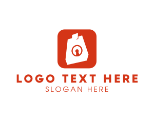 Shopping Bag - Lock Online Shopping App logo design