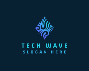 Water Wave Technology  logo design