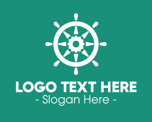 Steering Wheel - Boat Gear Helm logo design